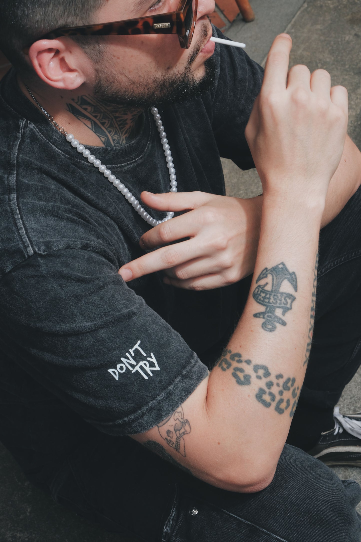 Stonewash Dont Try Tee